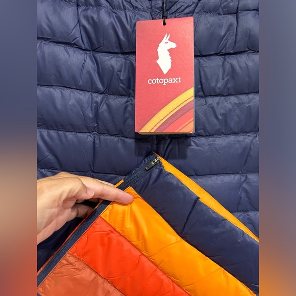 Cotopaxi Men's XL Fuego Down Pant Maritime Stripes Blue NWT 800-fill Down - Picture 5 of 8